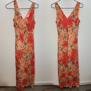 Floral tropical maxi dress